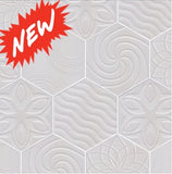 DECOR WHITE HEXAGON 200x230x9